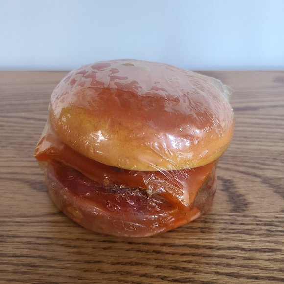 Vintage Other - Decorative Novelty Wax Candle - BURGER ON A BUN - Vintage Rare UNIQUE